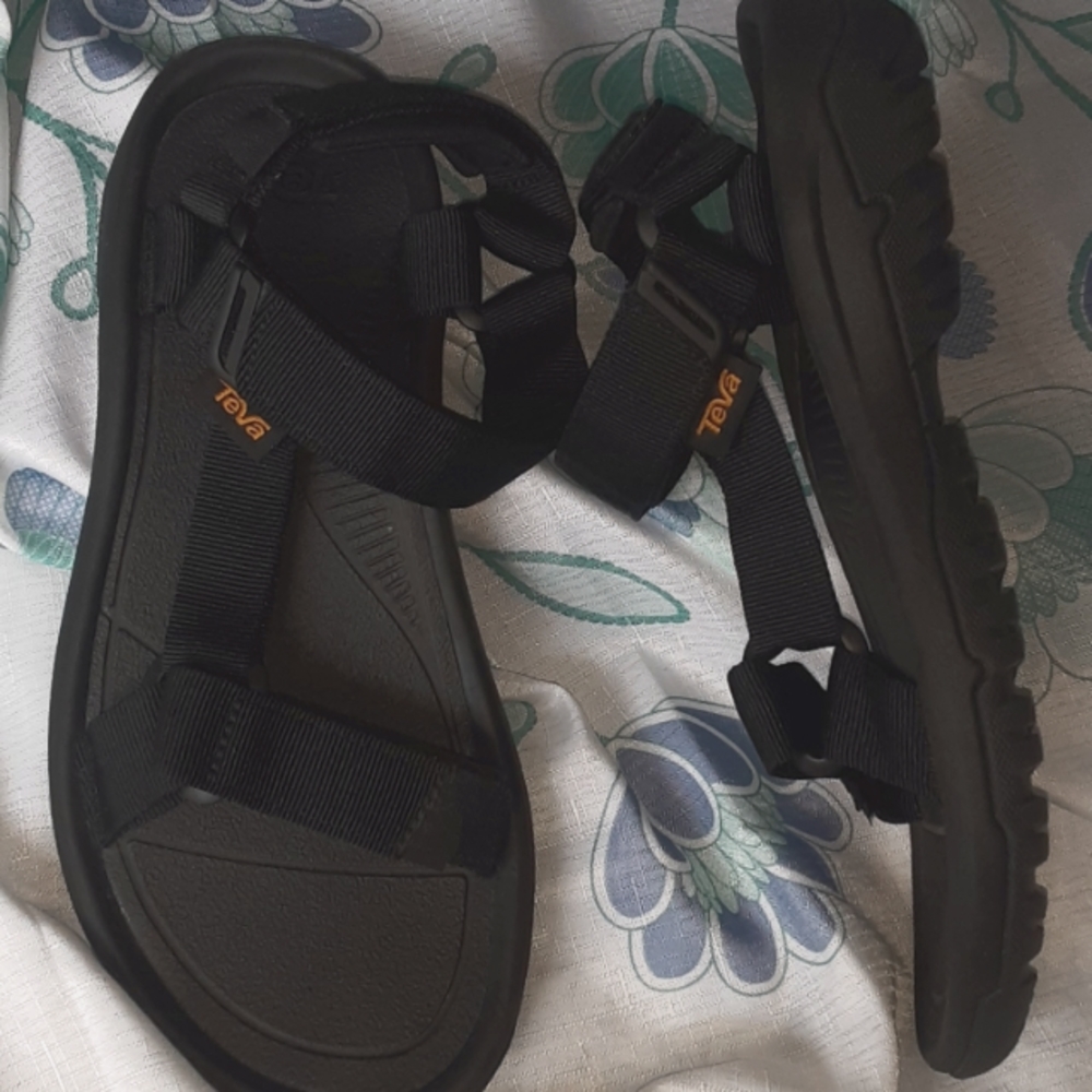 Teva Classical Hurricane Black Solid Sandals Size 8